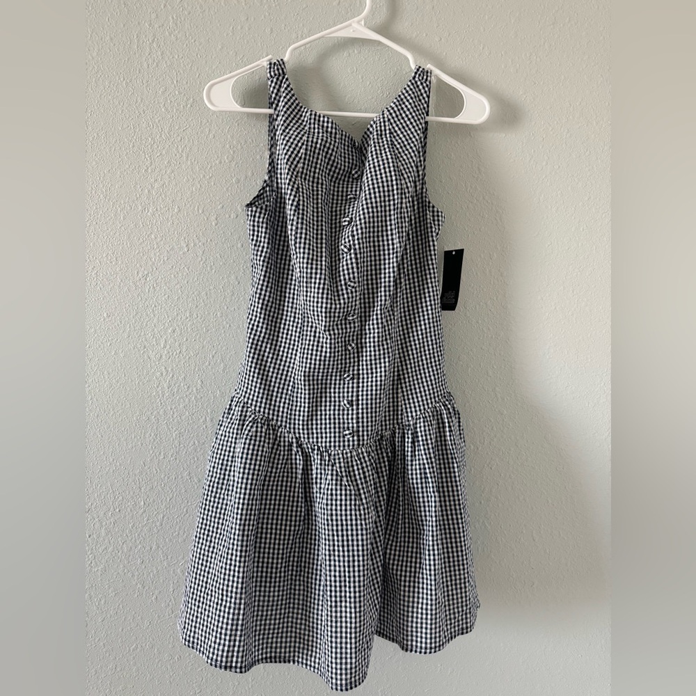 Wild Fable Navy and White Checkered Dress